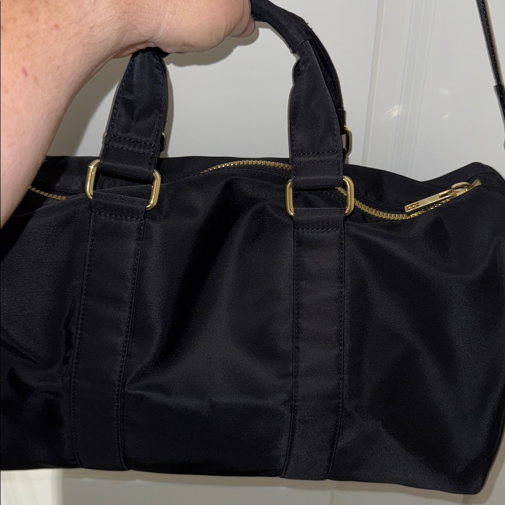 Stoney Clover Lane Classic Mini Black Nylon Duffle Bag with Gold Hardware - Picture 5 of 7